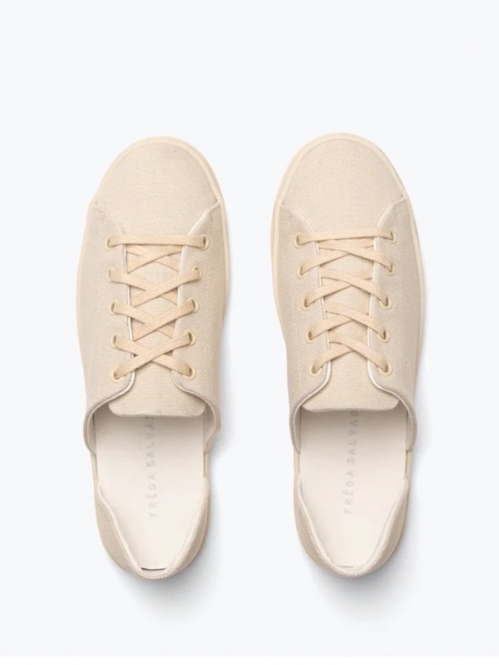 Freda Salvador Eda canvas sneakers in sand
